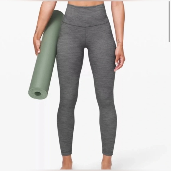 Lululemon Align Pant I| 25"' Mini Heathered Herringbone Heathered Black/White - Picture 1 of 7